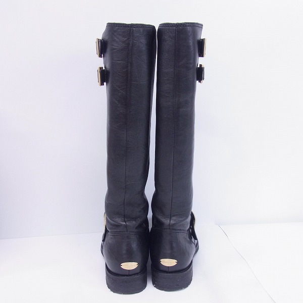実際に弊社で買取させて頂いたJIMMY CHOO/ジミーチュウ レザーロング ブーツ 247YULE 38の画像 1枚目