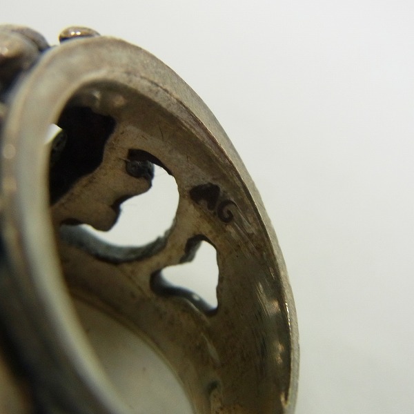 実際に弊社で買取させて頂いたA&G/エーアンドジー スカルオンクロスリング/18.5-19号の画像 5枚目