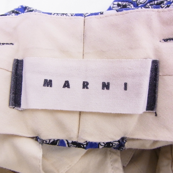 実際に弊社で買取させて頂いたMARNI/マルニ フラワー/花柄/総柄 麻/レーヨン混 ハーフパンツ/ショートパンツ 44の画像 3枚目