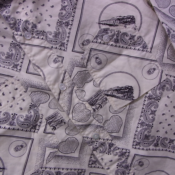 実際に弊社で買取させて頂いたSUGAR CANE Light/シュガーケーン ライト 総柄 長袖シャツ/Mの画像 5枚目