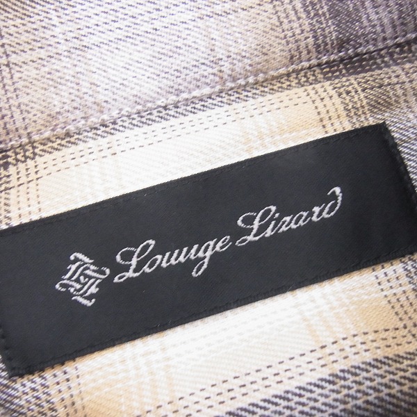 実際に弊社で買取させて頂いたLOUNGE LIZARD/ラウンジリザード チェック柄ネルシャツ 1の画像 2枚目