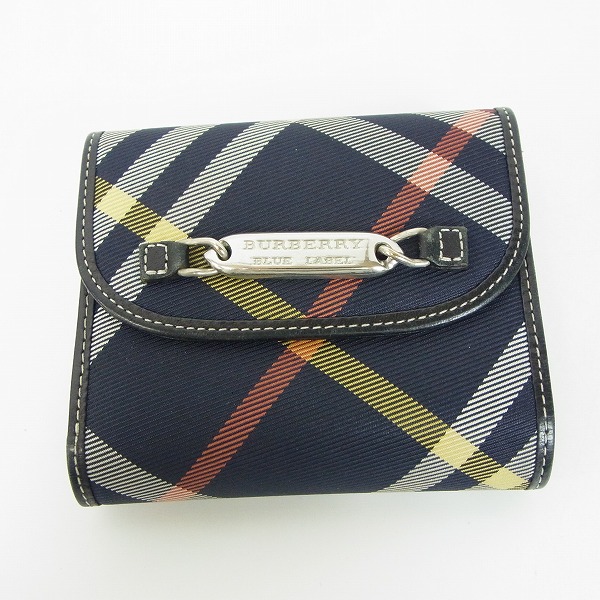 実際に弊社で買取させて頂いたBURBERRY BLUE LABEL/バーバリー ブルーレーベル  がま口折り 財布