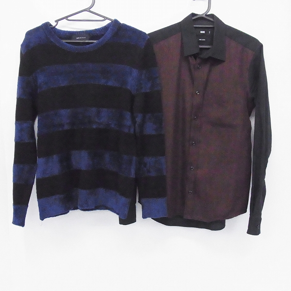 実際に弊社で買取させて頂いたSHIPS JET BLUE/シップス HARE/ハレ ウール混ニット/シャツ 2点セット