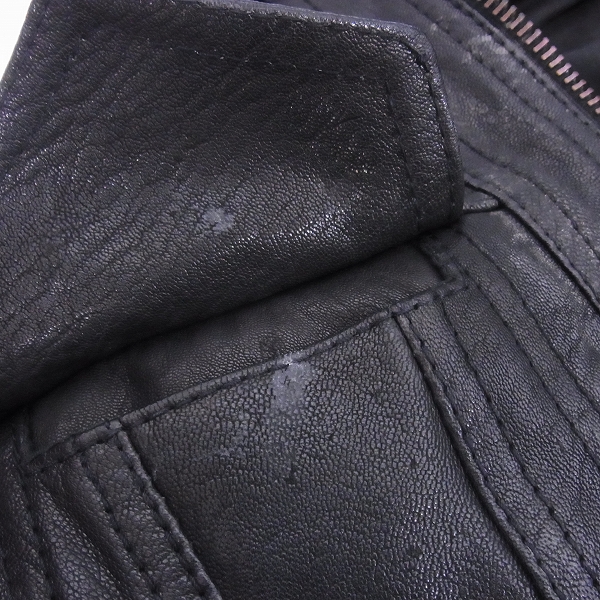 実際に弊社で買取させて頂いたGolden Goose/ゴールデングース  スタッズ ラインストーン ライダースジャケット/Sの画像 7枚目