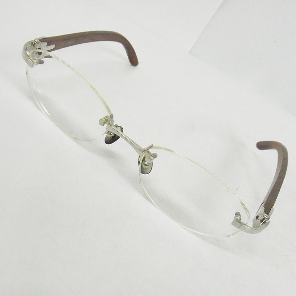 実際に弊社で買取させて頂いたCartier/カルティエ 眼鏡/メガネフレーム ウッド/木製 フランス製/140b