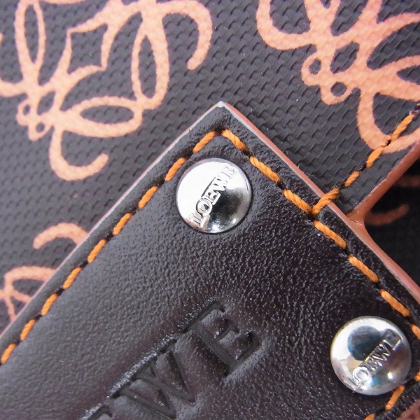 実際に弊社で買取させて頂いたLOEWE/ロエベ アナグラム フラップショルダーバッグ PVCの画像 5枚目