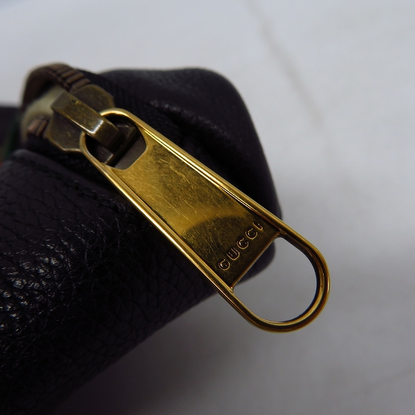 実際に弊社で買取させて頂いたGUCCI/グッチ 2018年 クルーズコレクション ビンテージロゴプリント レザーベルトバッグの画像 7枚目