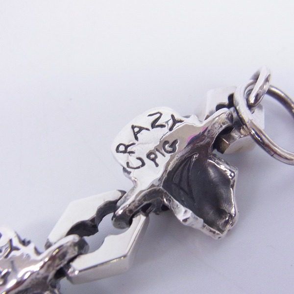 実際に弊社で買取させて頂いたCRAZY PIG/クレイジーピッグ 6サイコキラースカルリンク ブレスレット トライバルTバーの画像 5枚目