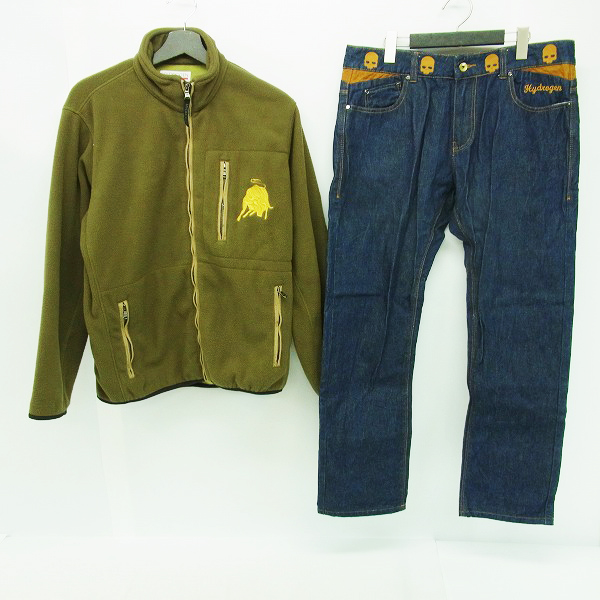 実際に弊社で買取させて頂いたHYDROGEN/ハイドロゲン デニムパンツ/フリース 2点セット