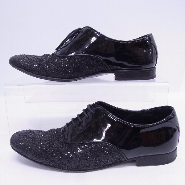 実際に弊社で買取させて頂いたJIMMY CHOO/ジミーチュウ エナメル切替 レースアップシューズ/41の画像 3枚目