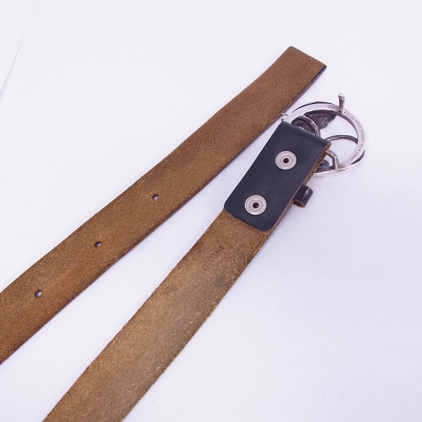 実際に弊社で買取させて頂いたGARNI＆Co/ガルニ スターリングシルバー製 リーフモチーフ バックル/レザーベルトの画像 1枚目