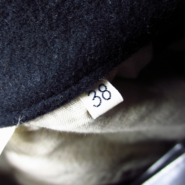 実際に弊社で買取させて頂いたEDIFICE/エディフィス 日本製/ウール混 コート ネイビー 38の画像 4枚目