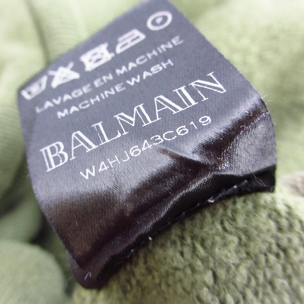 実際に弊社で買取させて頂いたBALMAIN/バルマン 14aw サイドジップパーカー  W4HJ643C619/Sの画像 6枚目