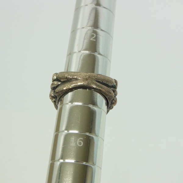 実際に弊社で買取させて頂いたA&G/エーアンドジー ワイドフローラルクロスリング/14号の画像 7枚目