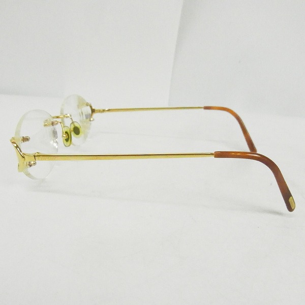 実際に弊社で買取させて頂いたCartier/カルティエ 眼鏡/メガネフレーム ツーポイント フランス製/135の画像 2枚目