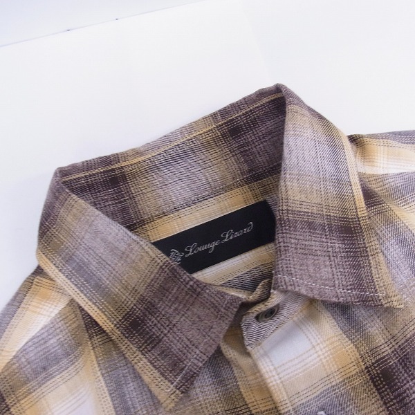 実際に弊社で買取させて頂いたLOUNGE LIZARD/ラウンジリザード チェック柄ネルシャツ 1の画像 5枚目