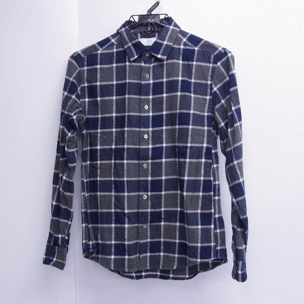 実際に弊社で買取させて頂いた417 EDIFICE/フォーワンセブン エディフィス チェック柄 長袖シャツ S