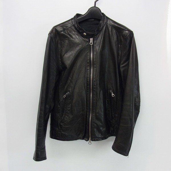 実際に弊社で買取させて頂いたHARE/ハレ ラムレザーシングルライダースジャケット ブラック  HA030016RC/M 