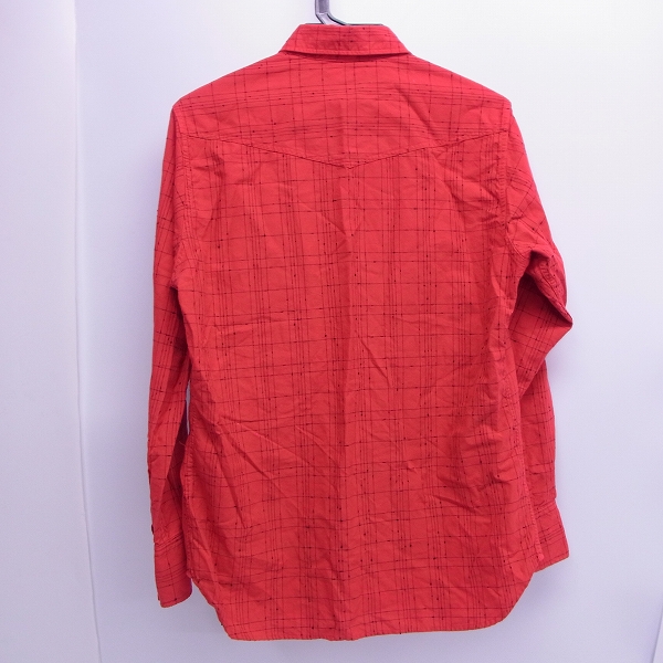 実際に弊社で買取させて頂いたSUGAR CANE/シュガーケーン チェック柄 長袖シャツ レッド/Mの画像 1枚目