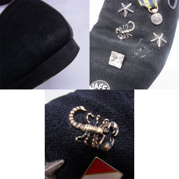 実際に弊社で買取させて頂いたJIMMY CHOO/ジミーチュウ スタッズ/バッジ付き スリッポン ブラック/41の画像 6枚目