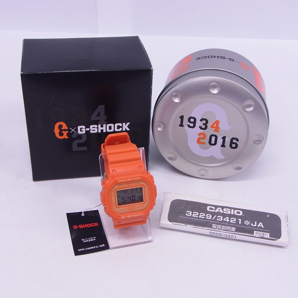 G-SHOCK×GIANTS/G-ショック×巨人 コラボ デジタル腕時計 オレンジ DW