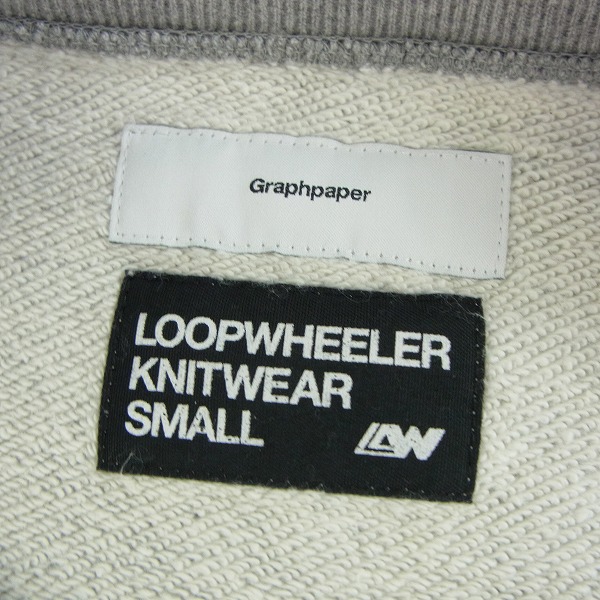 実際に弊社で買取させて頂いたGraphpaper/グラフペーパー LOOPWHEELER/ループウィラー トレーナー/スウェット Sの画像 2枚目