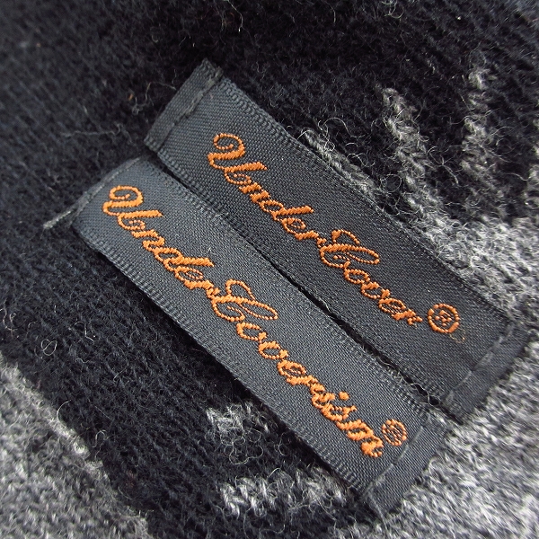 実際に弊社で買取させて頂いたUNDERCOVER/アンダーカバー ムーン/スター/月/星 柄 マフラーの画像 3枚目