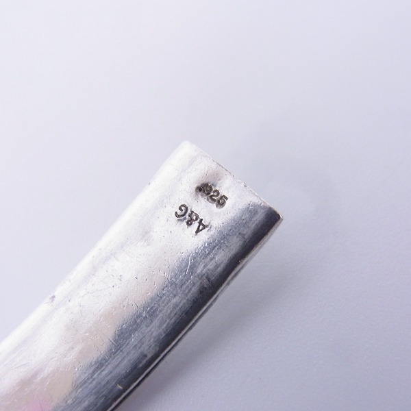 実際に弊社で買取させて頂いたA&G/エーアンドジー フローラルモチーフ クラシックチェーン IDブレスレット w/ストーンパヴェ 15リンクの画像 5枚目