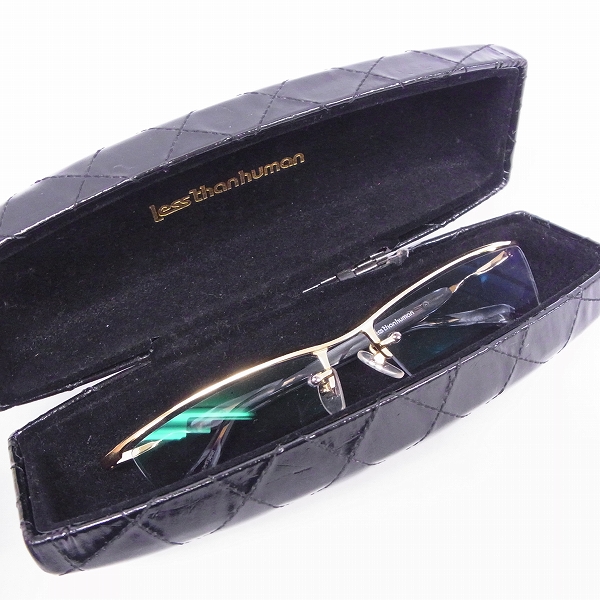 実際に弊社で買取させて頂いたLESS THAN HUMAN/レスザン Andrei.C カラーレンズ 度入り/眼鏡/メガネフレーム スクエア型 の画像 8枚目