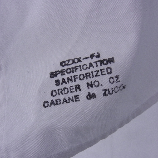 実際に弊社で買取させて頂いたCABANE de zucca/カバンドズッカ オーバーサイズ コットンシャツ/Sの画像 3枚目