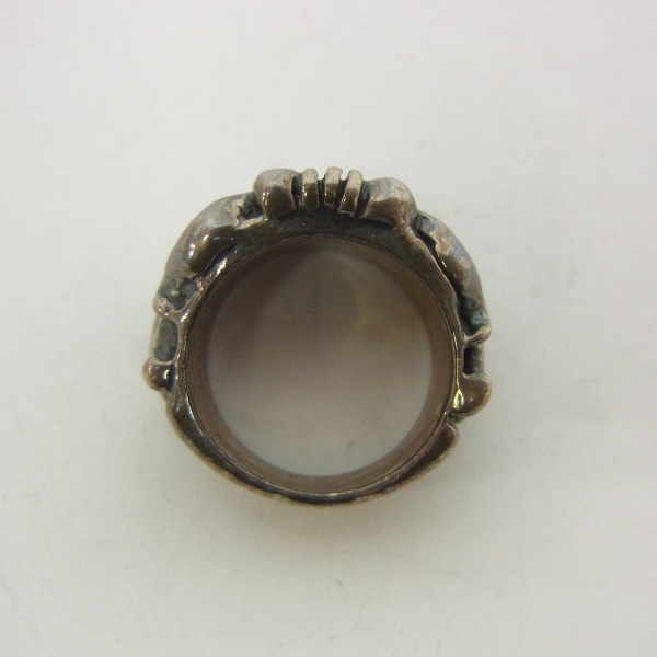 実際に弊社で買取させて頂いたA&G/エーアンドジー ワイドフローラルクロスリング/14号の画像 4枚目