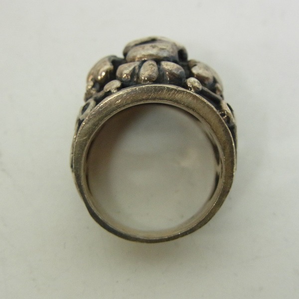 実際に弊社で買取させて頂いたA&G/エーアンドジー スカルオンクロスリング/18.5-19号の画像 4枚目