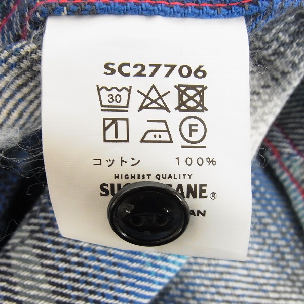 実際に弊社で買取させて頂いたSUGAR CANE/シュガーケーン チェック柄 ウール ワークシャツ/Mの画像 3枚目