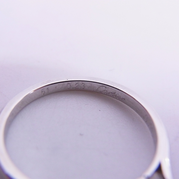 実際に弊社で買取させて頂いたCARTIER/カルティエ ソリテール ダイヤリング D0.23ctの画像 5枚目