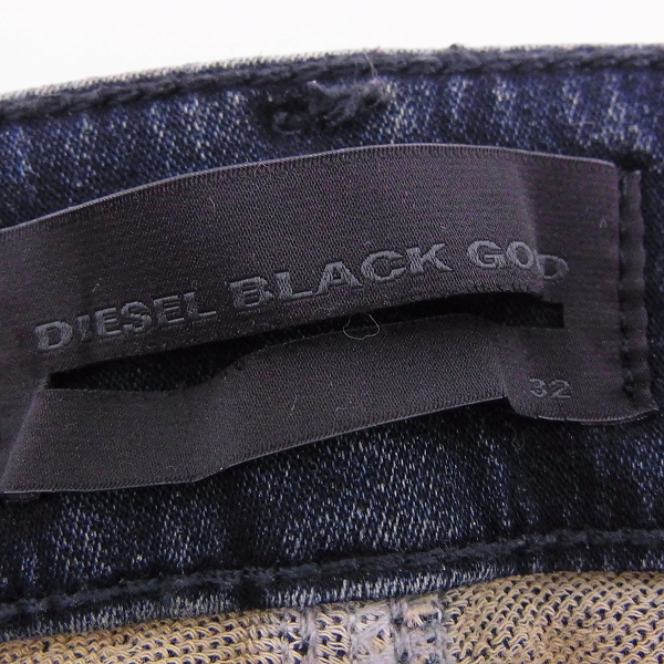 実際に弊社で買取させて頂いたDIESEL BLACK GOLD/ディーゼル スウェットデニムパンツ/32の画像 4枚目