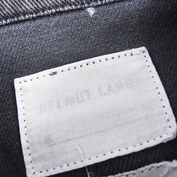実際に弊社で買取させて頂いたHELMUT LANG/ヘルムートラング ブラックデニムパンツ/ジャケット セットの画像 2枚目