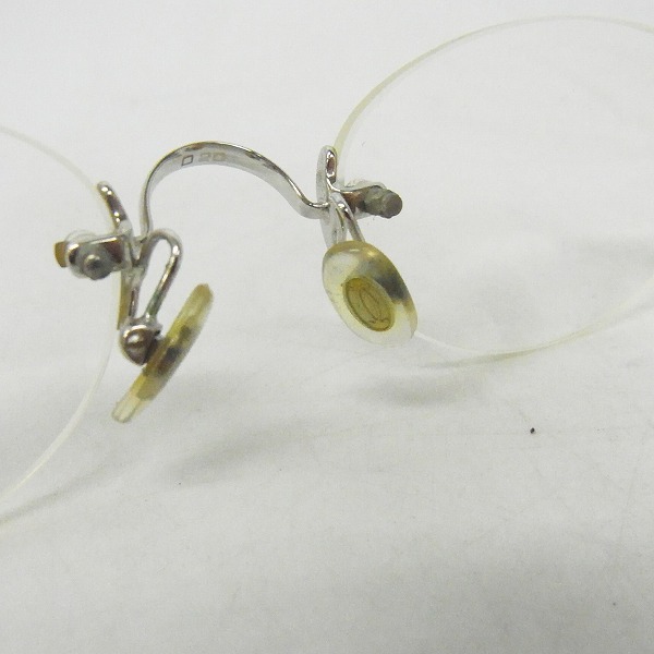 実際に弊社で買取させて頂いたCartier/カルティエ 眼鏡/メガネフレーム ツーポイント フランス製/135の画像 4枚目