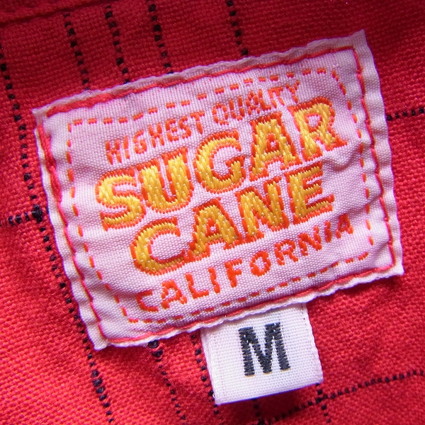 実際に弊社で買取させて頂いたSUGAR CANE/シュガーケーン チェック柄 長袖シャツ レッド/Mの画像 2枚目