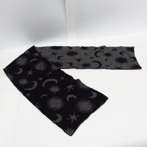 実際に弊社で買取させて頂いたUNDERCOVER/アンダーカバー ムーン/スター/月/星 柄 マフラーの画像 2枚目