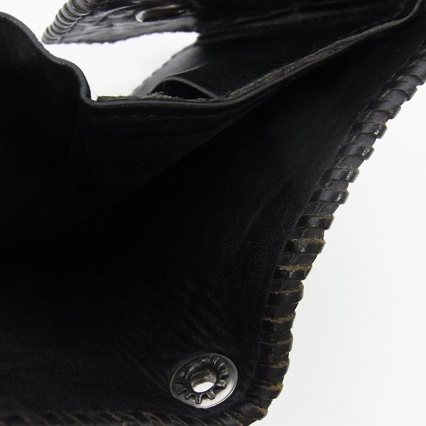 実際に弊社で買取させて頂いたA&G/エーアンドジー 1スナップ スティングレイ クラウンインレイ レザーウォレットの画像 4枚目