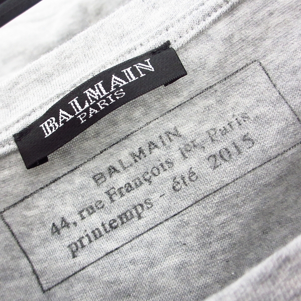 実際に弊社で買取させて頂いたBALMAIN/バルマン Tシャツ カットソー フロントプリント S5HJ6011406M/Sの画像 2枚目