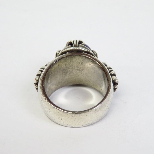 実際に弊社で買取させて頂いたA&G/エー&ジー ダブルクロス カボションストーンセット リング 19号の画像 3枚目