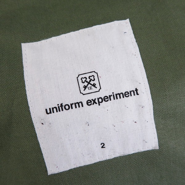 実際に弊社で買取させて頂いた【2017AW】uniform experiment/ユニフォームエクスペリメント STAND COLLAR COAT/モッズコート UE-178016/2の画像 2枚目