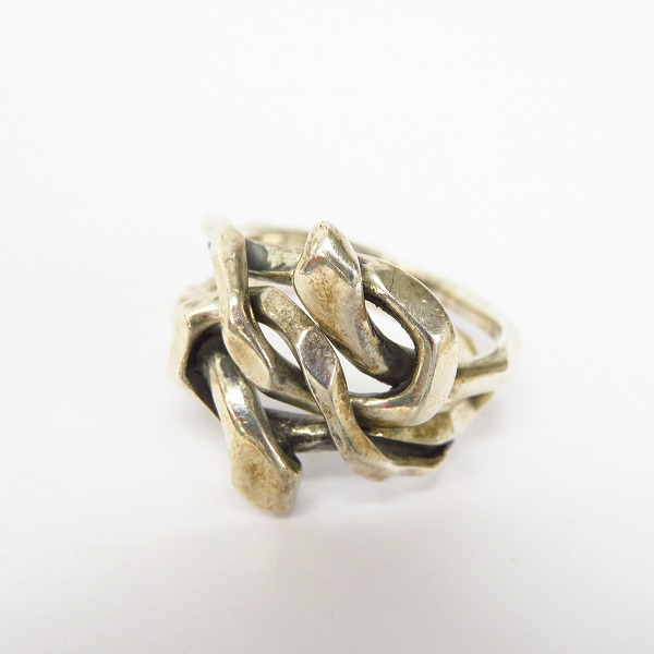 実際に弊社で買取させて頂いたDEAL DESIGN/ディールデザイン KNOT SNAKE ダブル リング/16.5号