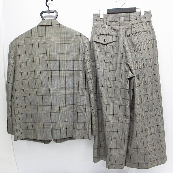 実際に弊社で買取させて頂いたJOHN LAWRENCE SULLIVAN/ジョンローレンスサリバン ジャケット パンツ チェック セットアップ/44の画像 1枚目