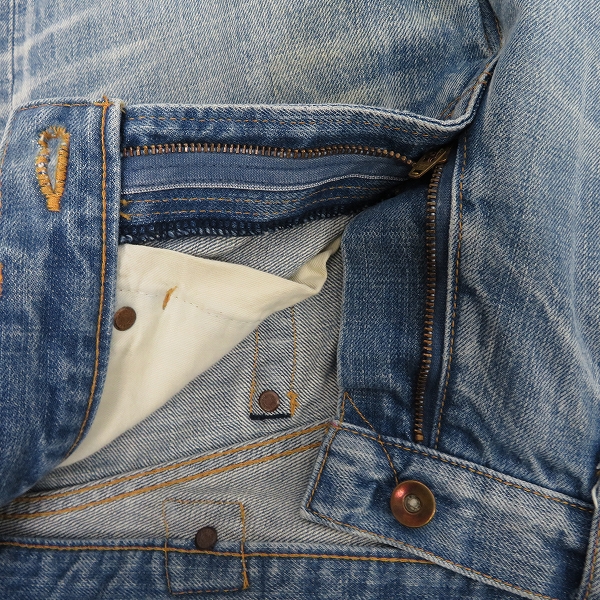 実際に弊社で買取させて頂いたkolor/カラー デニムパンツ ヴィンテージ加工/1の画像 3枚目