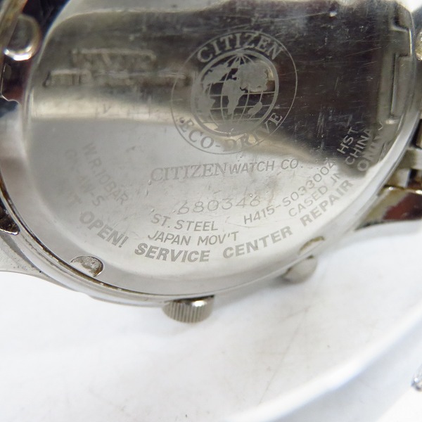 実際に弊社で買取させて頂いたCITIZEN/シチズン Eco-Drive/エコドライブ ラジオコントロール 腕時計 H415-S033004の画像 3枚目