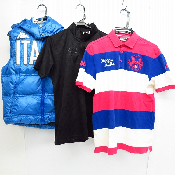 実際に弊社で買取させて頂いたkappa/カッパ ダウンベスト/ポロシャツ M/3点セット
