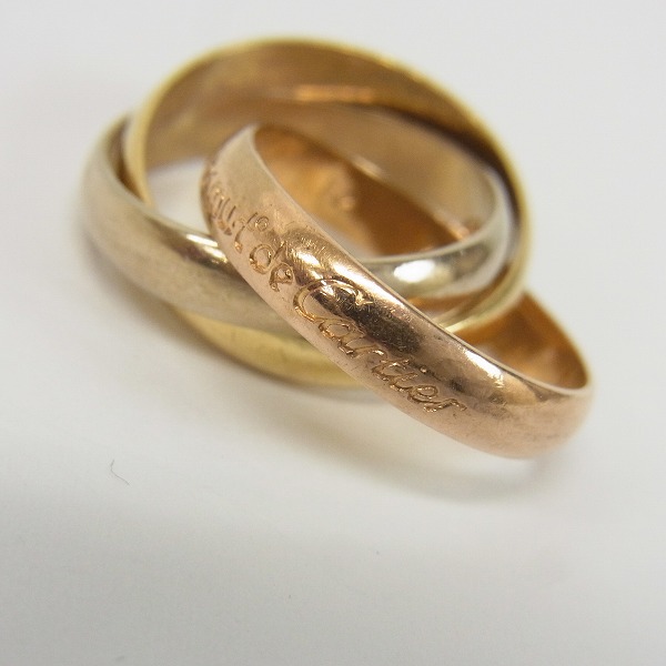 実際に弊社で買取させて頂いたCartier/カルティエ 三連リング 750 48/7-7.5号の画像 3枚目