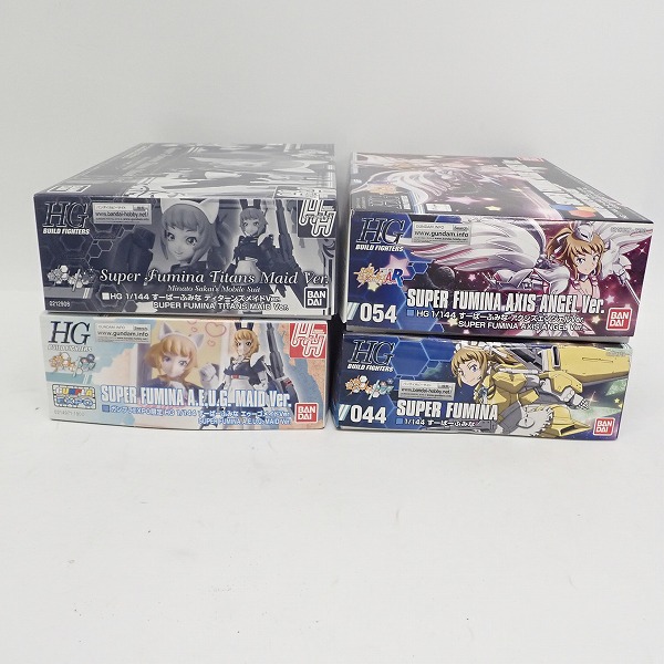 実際に弊社で買取させて頂いた【未組立】バンダイ HG BF 1/144 すーぱーふみな/ガンプラEXPO限定 エゥーゴメイド/アクシズエンジェル 他 4点セット/ガンプラの画像 5枚目